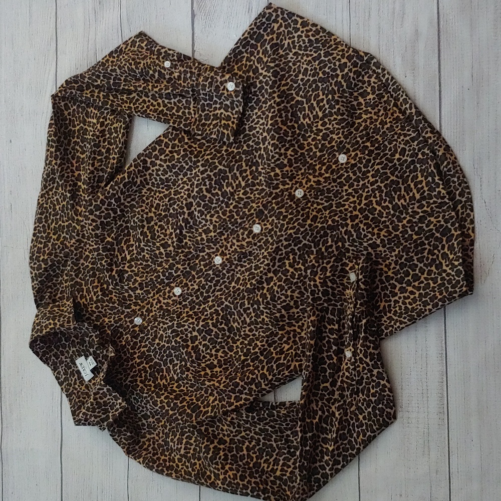 J. CREW FACTORY‎ CHEETAH BUTTON DOWN